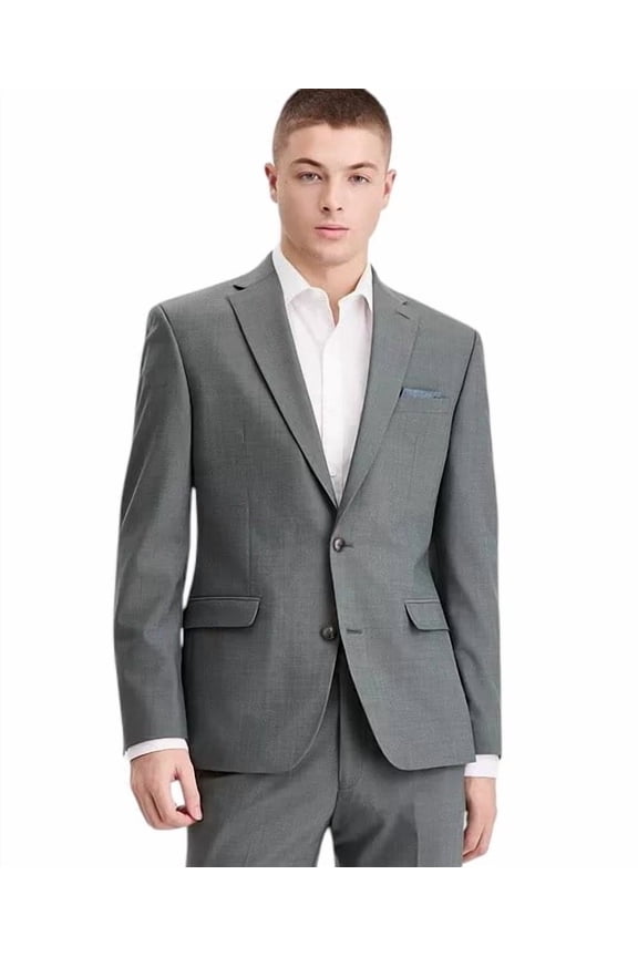 Mens Slim fit Wool Suit Jacket Blazer 44 R Green Solid