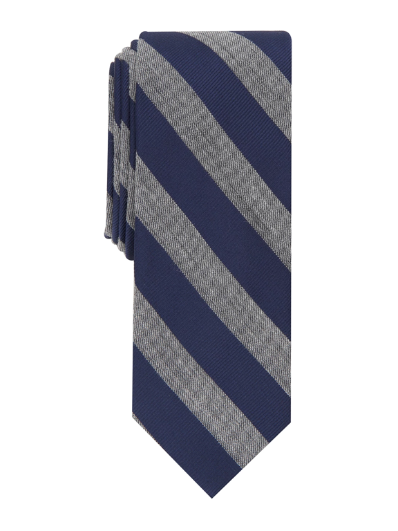 Navy Men's Meadow Stripe Skinny Necktie OSFA