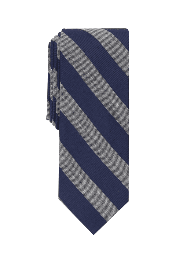 Navy Men's Meadow Stripe Skinny Necktie OSFA