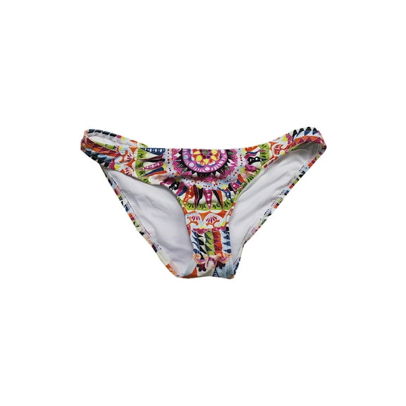 Bar Iii Pink Multi Cartwheels Printed Cheeky Hipster Bikini Bottom S