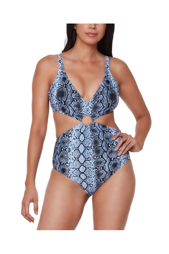 Printed Ring Monokini One-Piece Swimsuit, Created for Macy's Women's Swimsuit