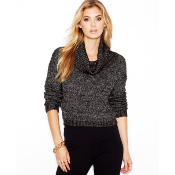 Bar Iii Women's Long-Sleeve Cowl-Neck Cropped Sweater Size Xl