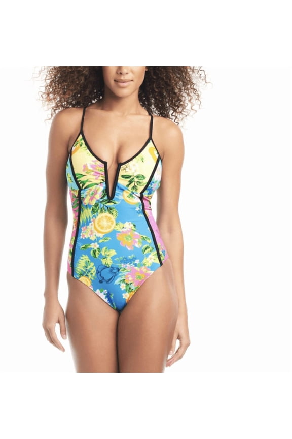 Women's V-Wire One-Piece Swimsuit, Created for Macy's - Multi