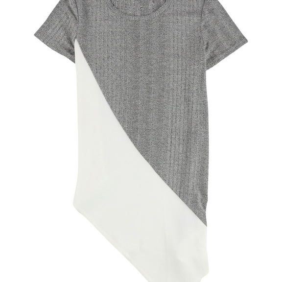 Bar Iii Womens Asymmetrical Colorblock Pullover Blouse