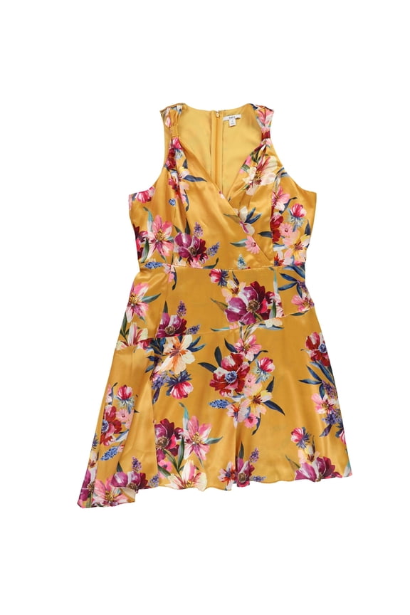 Womens Asymmetrical Fit & Flare Dress