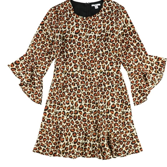 Bar Iii Womens Bell Sleeve Flounce Dress