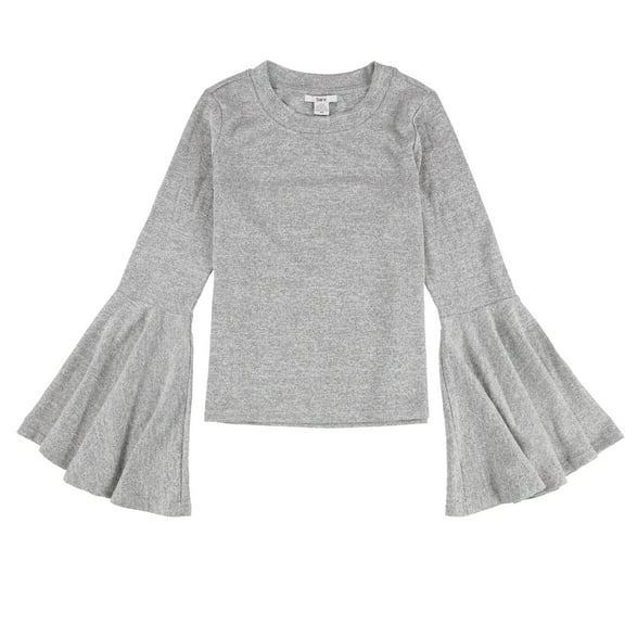 Bar Iii Womens Bell-Sleeve Melange Pullover Blouse
