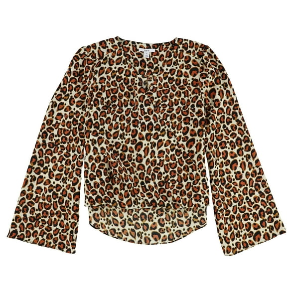 Bar Iii Womens Bell-Sleeve Pullover Blouse