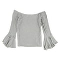 thumbnail image 1 of Bar Iii Womens Bell Sleeves Off The Shoulder Blouse, 1 of 2