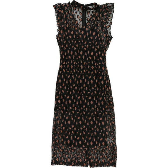 Bar Iii Womens Cheetah Lace Midi Dress