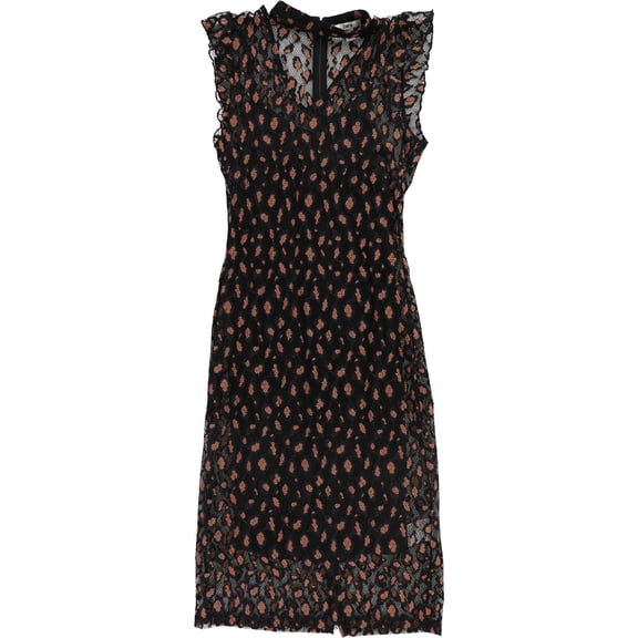 Bar Iii Womens Cheetah Lace Midi Dress