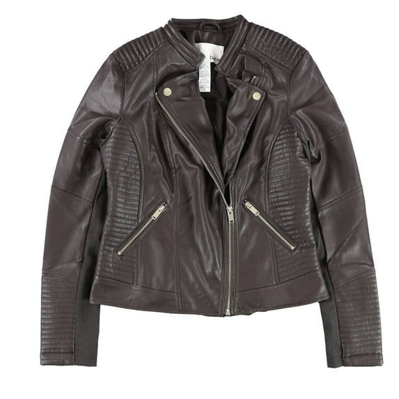 Bar Iii Womens Fauxz Leather Motorcycle Jacket