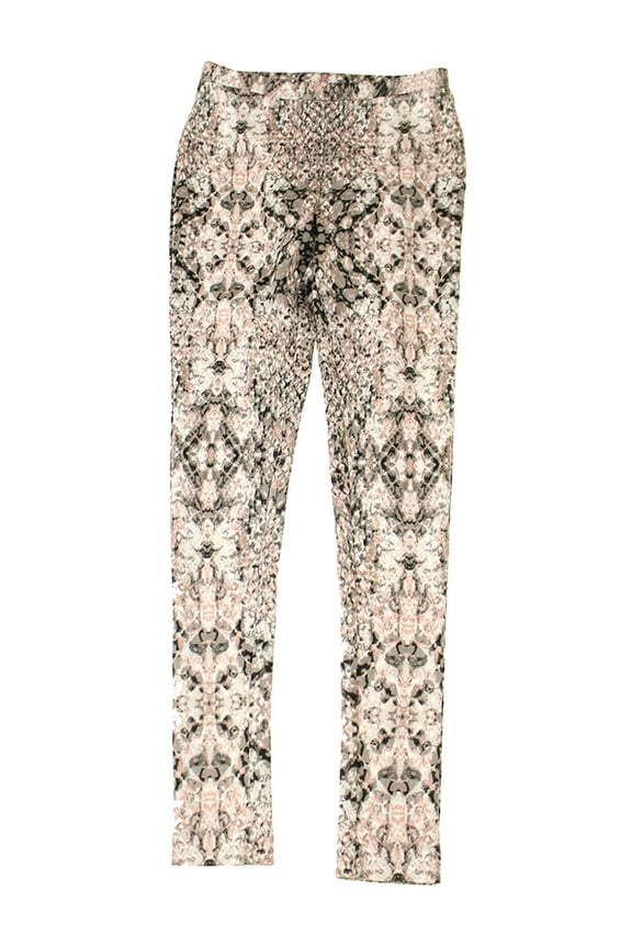 Womens Grey Multi Snakeskin-Print Scuba Leggings M