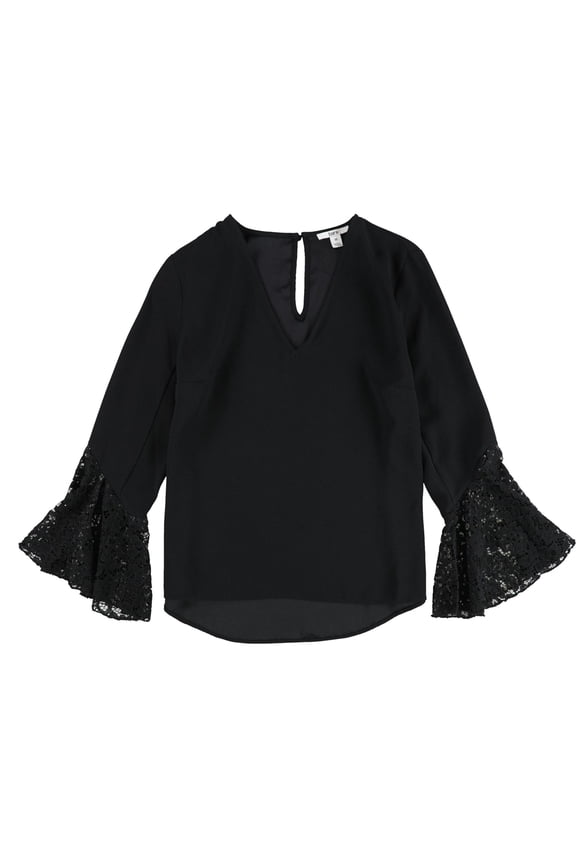Womens Lace Sleeve Pullover Blouse