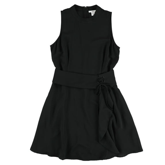 Bar Iii Womens Lace-Up-Waist Fit & Flare Dress
