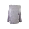 thumbnail image 1 of Bar Iii Womens Lavender Three-Quarter-Sleeve Ribbed Sweater XS, 1 of 1