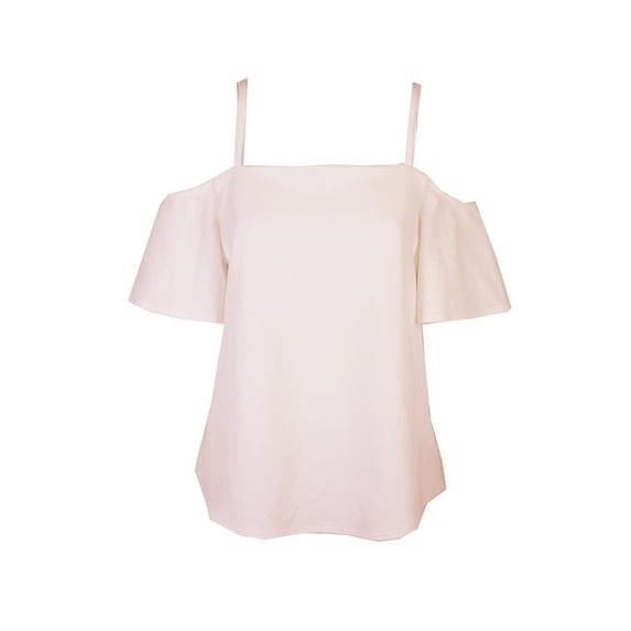 Bar Iii Womens Light Pink Crepe Off-The-Shoulder Top XS
