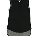 thumbnail image 1 of Bar Iii Womens Mesh-Inset Embellished T-Shirt, 1 of 2