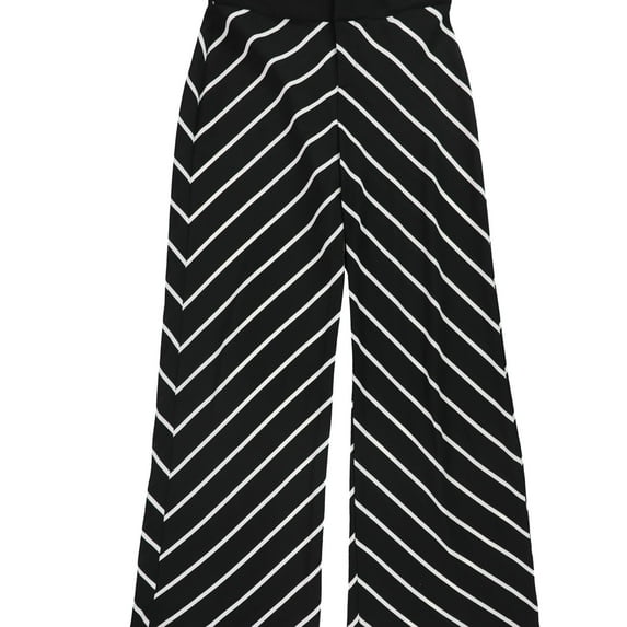 Bar Iii Womens Mixed Stripe Casual Wide Leg Pants