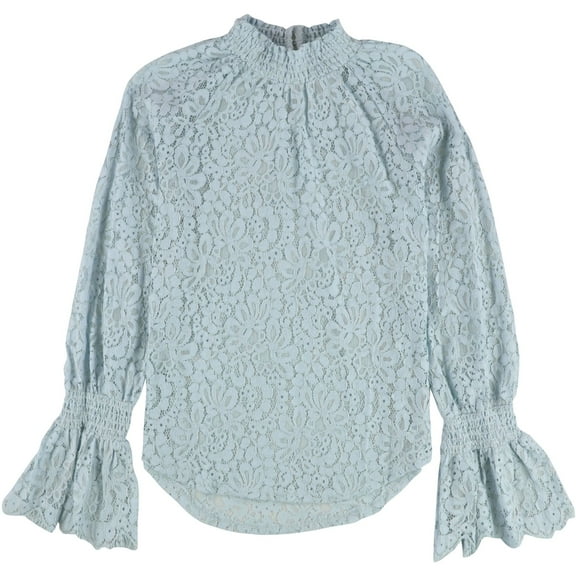 Bar Iii Womens Mock Neck Lace Pullover Blouse