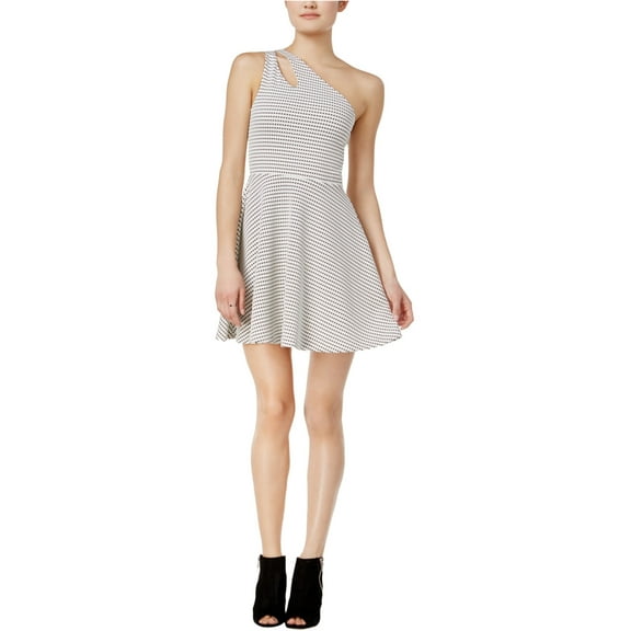 Bar Iii Womens One Shoulder A-Line Dress