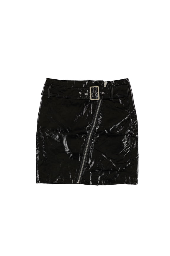 Womens Patent Leather Mini Skirt