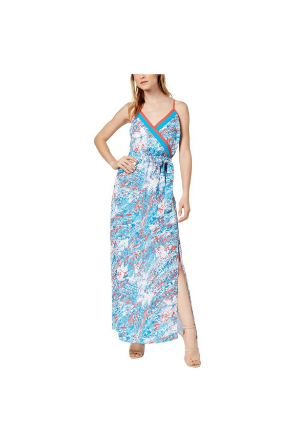 Womens Printed A-Line Maxi Dress