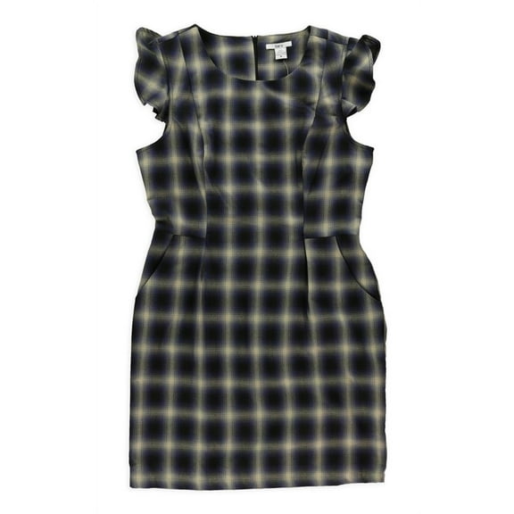 Bar Iii Womens Retro Flannel Shift Dress