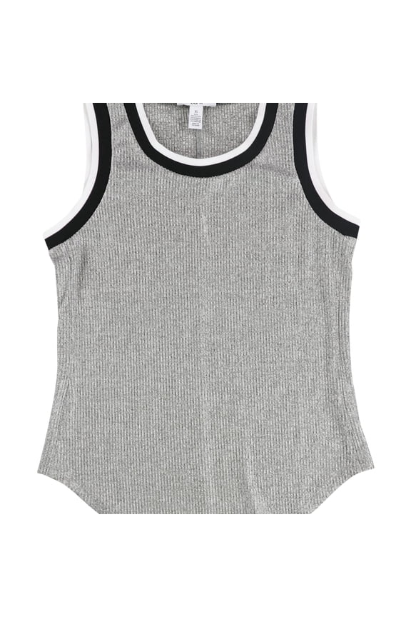 Womens Ribbed Shimmer Tank Top