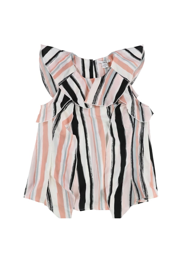 Womens Ruffle-Collar Ruffled Blouse