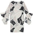 thumbnail image 1 of Bar Iii Womens Ruffle-Sleeve Shift Dress, 1 of 2