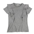 thumbnail image 1 of Bar Iii Womens Ruffled Basic T-Shirt, 1 of 2