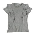 thumbnail image 1 of Bar Iii Womens Ruffled Basic T-Shirt, 1 of 2