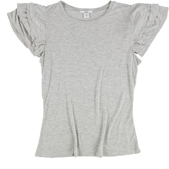 Bar Iii Womens Ruffled Basic T-Shirt