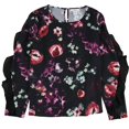 thumbnail image 1 of Bar Iii Womens Ruffled Floral Pullover Blouse, 1 of 2