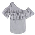 thumbnail image 1 of Bar Iii Womens Ruffled One Shoulder Blouse, 1 of 2