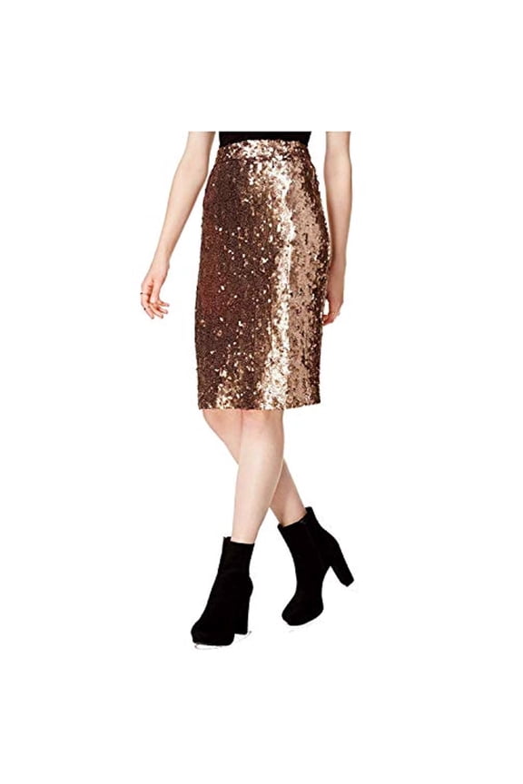 Womens Sequined A-Line Skirt