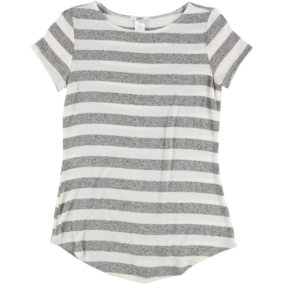 Bar Iii Womens Ss Striped Basic T-Shirt