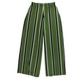 thumbnail image 1 of bar III Womens Striped Casual Wide Leg Pants, Green, Medium, 1 of 2