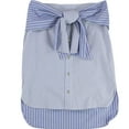 thumbnail image 1 of bar III Womens Striped High-Low Skirt, Blue, Small, 1 of 2