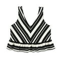 thumbnail image 1 of Bar Iii Womens Striped Peplum Pullover Blouse, 1 of 2