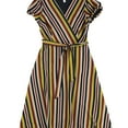 thumbnail image 1 of Bar Iii Womens Striped Wrap Dress, 1 of 2