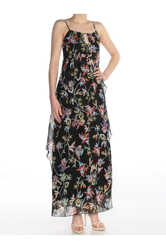 Womens Tiered Ruffle Maxi Dress