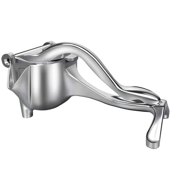 Bar Juicer, Fruit Juice Handheld Press Squeezer With Seed Filter, Heavy Duty Aluminum Alloy Hand Manual Extractor for Single Citrus Orange Pomegranates Apple Fruit Lemon Lime (Silver)