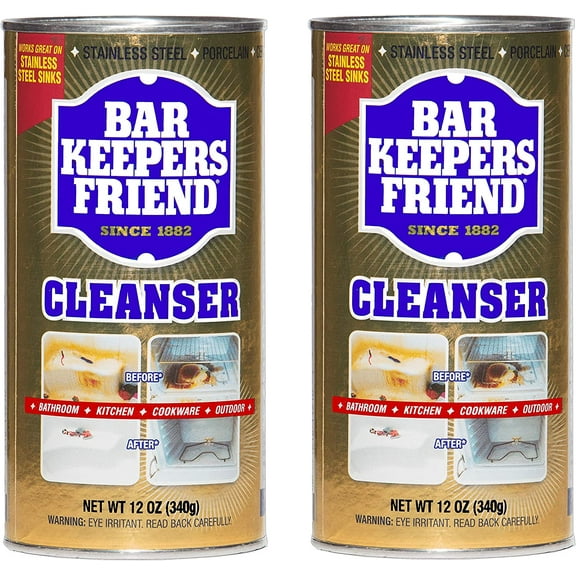Bar Keepers Friend All-Purpose Cleaner & Polish 12 oz (Pack of 2)