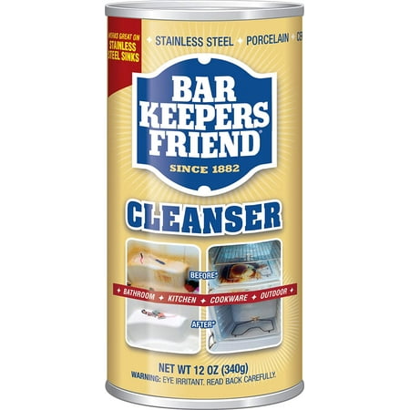 Bar Keepers Friend All-Purpose Cleaner, Stain Remover and Polish, Powder, 12-Ounces