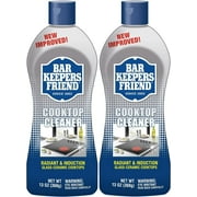 Bar Keepers Friend Cooktop Cleaner - Multipurpose Liquid, Safe on Glass, 2 x 13 oz