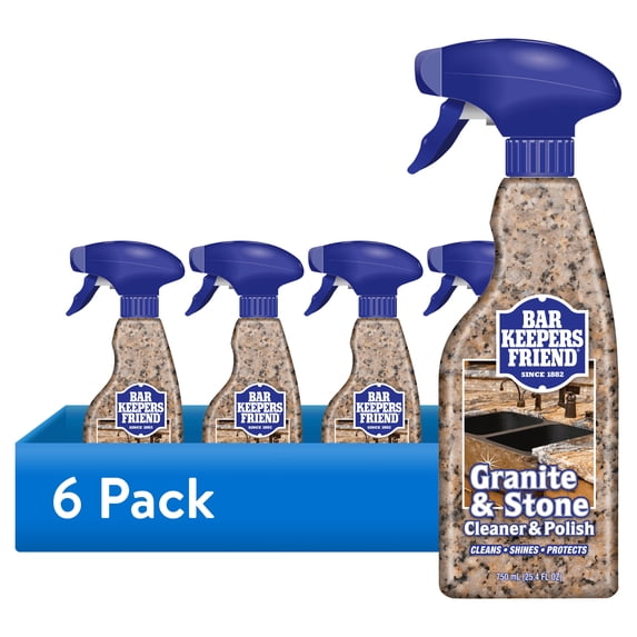 (6 pack) Bar Keepers Friend Granite & Stone Cleaner and Polish 25.4 fl oz