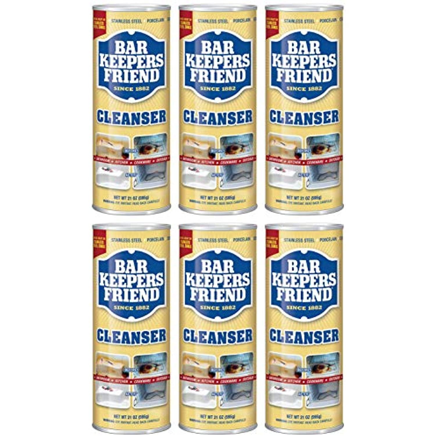 Bar Keepers Friend Powdered Cleanser 21Ounces (6Pack)