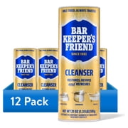 12 pack Bar Keepers Friend Cleanser Powder 21 OZ - Trusted Multi-Purpose Cleaner Since 1882